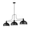 Z-Lite Melange Billiard, 3-Light, 13 In.W x 51.25 In.L x 21.5 In.H, Matte Black/Matte Black 725-3MB-D13MB - alternate 2